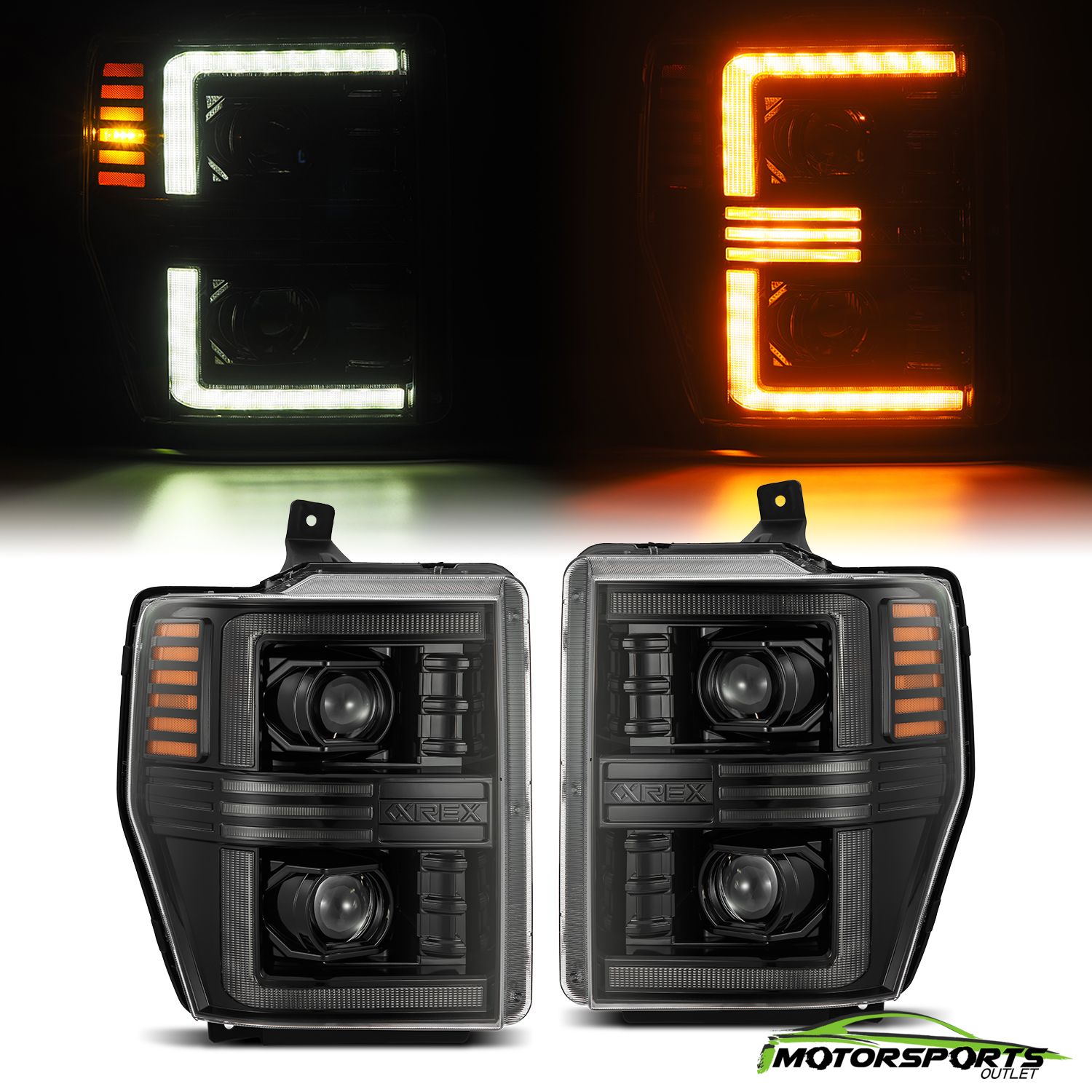 Alpharex For 08-10 Ford Super Duty PRO-Series Projector Headlights